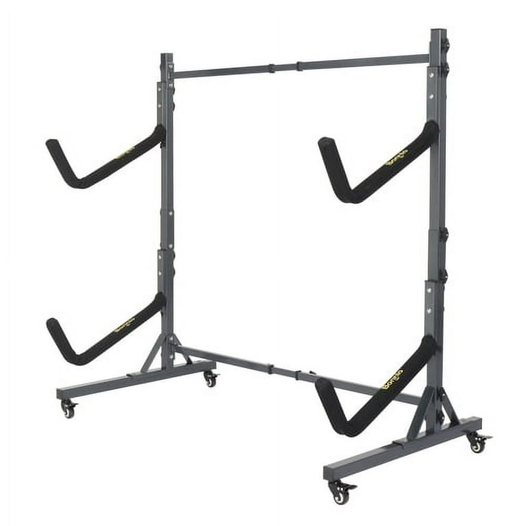 Bonnlo Kayak Stand Freestanding, Storage Rack for Two-Kayak, Canoe, Boat,  Paddle Board, SUP, Surfboard for Indoor Outdoor Garage, Shed, Dock with  Lockable Wheels Heavy Duty Holder 