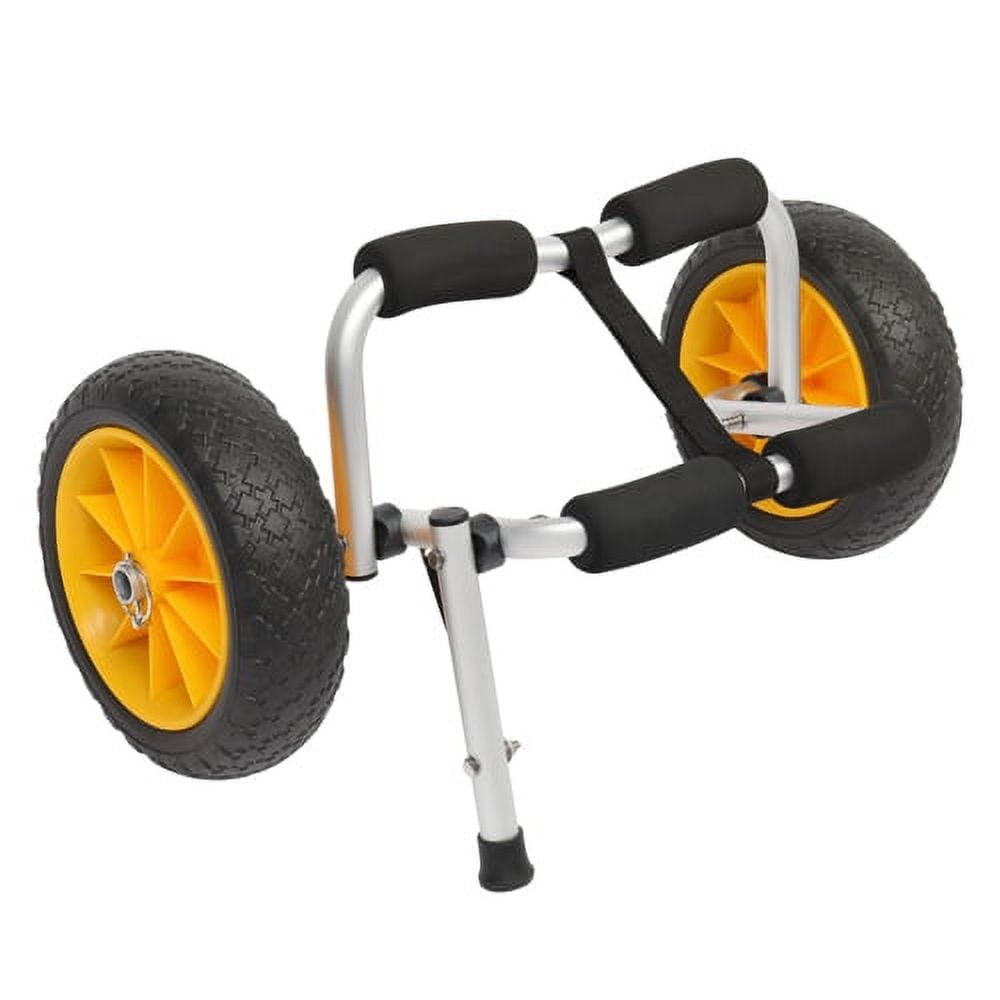 Bonnlo Kayak Trailer Collapsible Kayak Wheels Cart with Solid Tires Universal Carrier Tote Trolley Roller for Kayak, Canoe, Paddle Board, Boat, Float Mats, Jon Boat