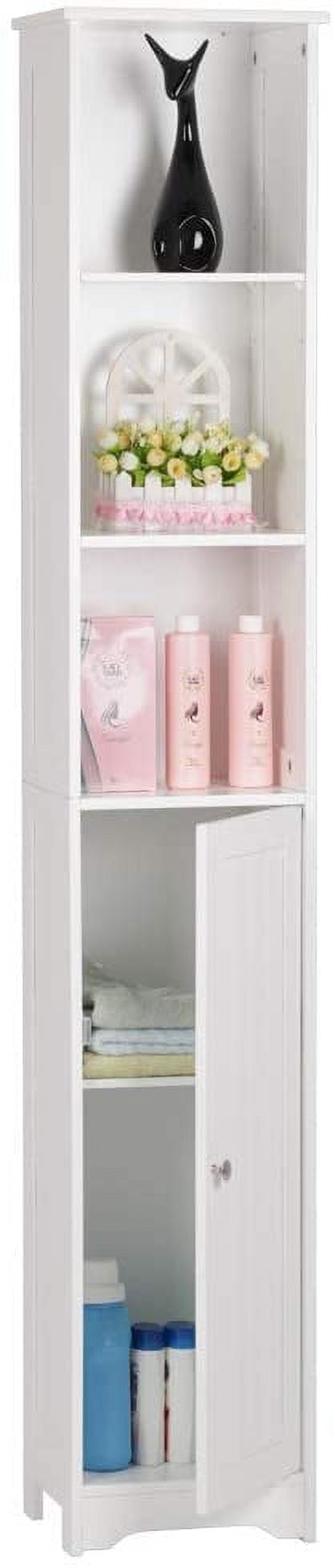 Bonnlo Narrow Cabinet, 67" Tall Slim Bathroom Storage Cabinet 12" Wide ...