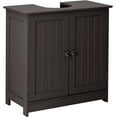 thumbnail image 1 of Bonnlo Pedestal Under Sink Storage Bathroom Vanity with 2 Doors Traditional Bathroom Cabinet Space Saver Organizer 23 5/8" x 11 7/16" x 23 5/8" (L x W x H) (Espresso), 1 of 10