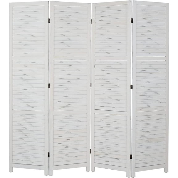 Bonnlo Wood Room Divider Privacy Screen, 5.9 Ft Tall Folding Partition Wall Divider, Freestanding Space Separator