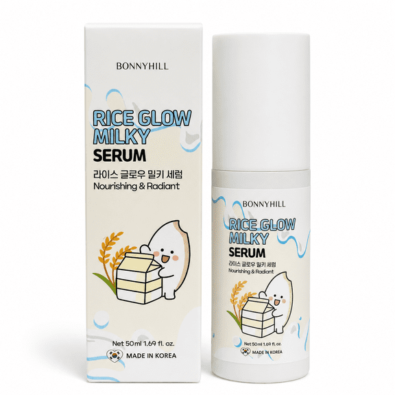 Bonnyhill Rice Glow Milky Serum, Brightening & Hydrating Facial Serum, 1.69 fl oz