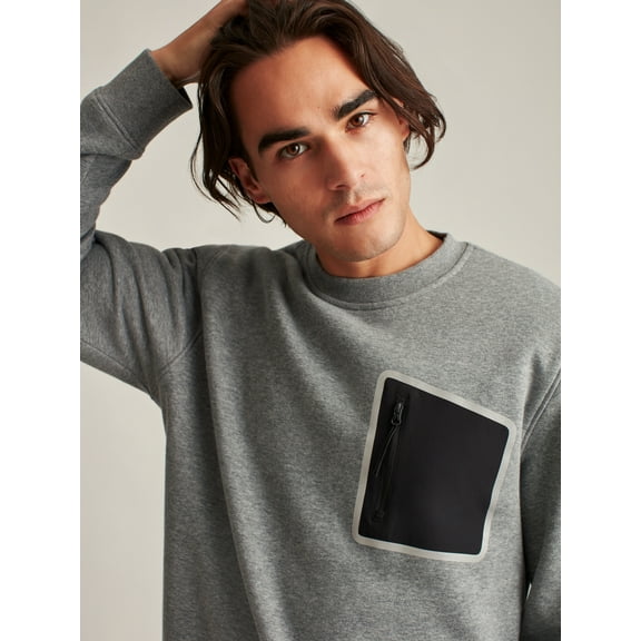 Bonobos Fielder Men's and Big Men's Fleece Crewneck Sweatshirt, Up to Size 3XL