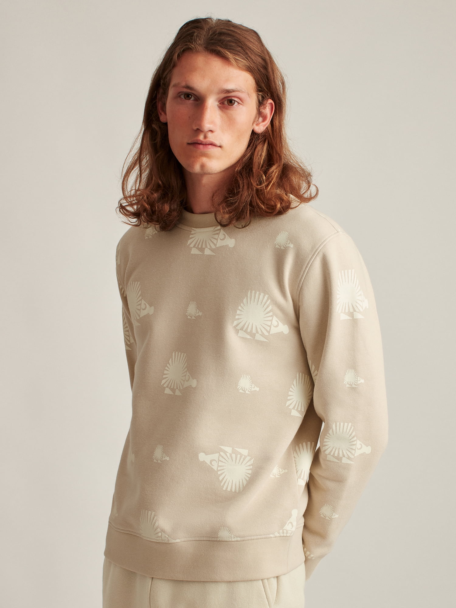 Bonobos Fielder Men's and Big Men's Fleece Graphic Crewneck Sweatshirt, up to 3XL