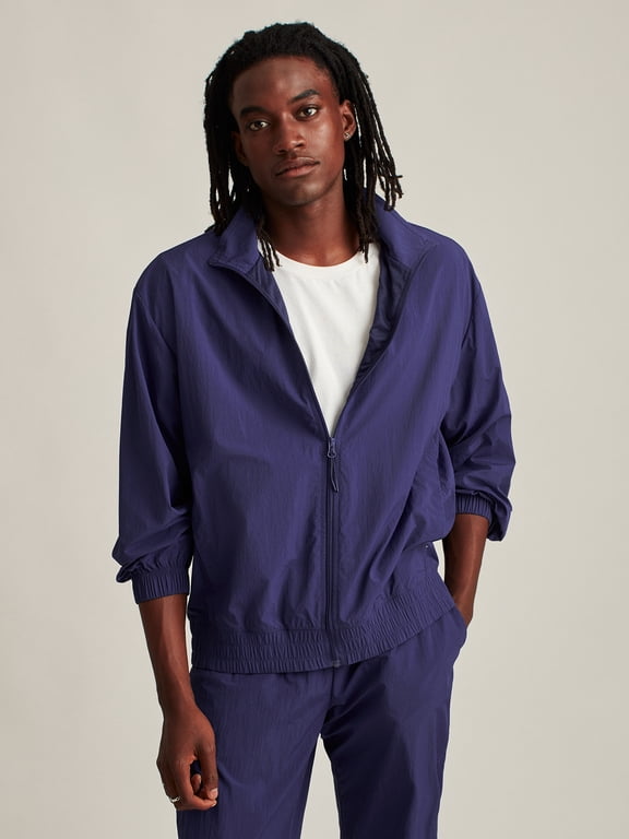 Men's and Big Men's Full Zip Nylon Windbreaker, up to 3XL