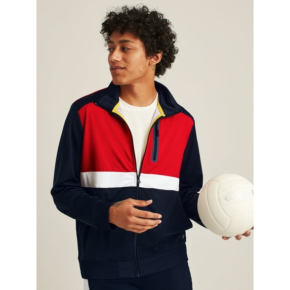 Bonobos Fielder Men's and Big Men's Full Zip Track Jacket, up to 3XL