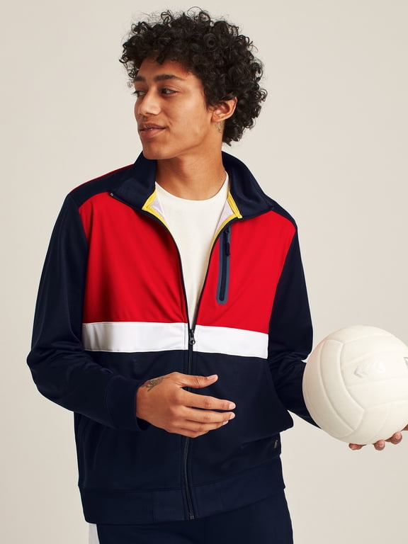 Men's and Big Men's Full Zip Track Jacket, up to 3XL