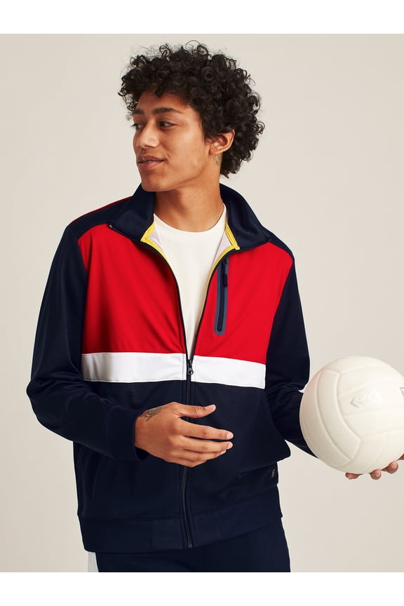 Men's and Big Men's Full Zip Track Jacket, up to 3XL