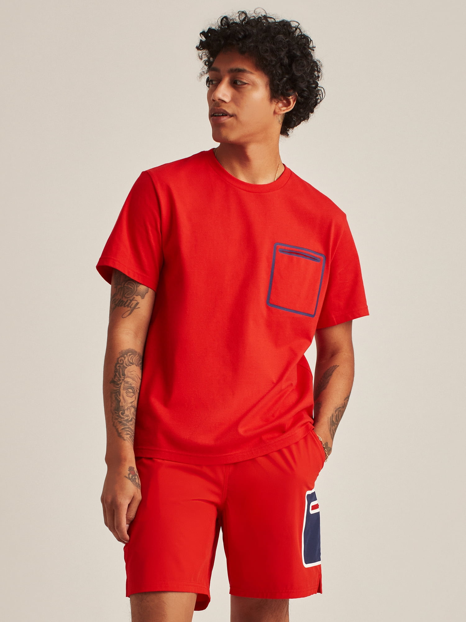 Bonobos Fielder Men's and Big Men's Short Sleeve Bonded Pocket Tee, up to 3XL
