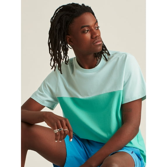 Bonobos Fielder Men's and Big Men's Short Sleeve Colorblock Tee, up to 3XL