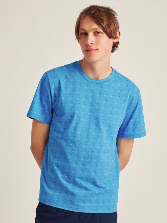 Men's and Big Men's Short Sleeve Mini Tree Graphic Tee, up to 3XL