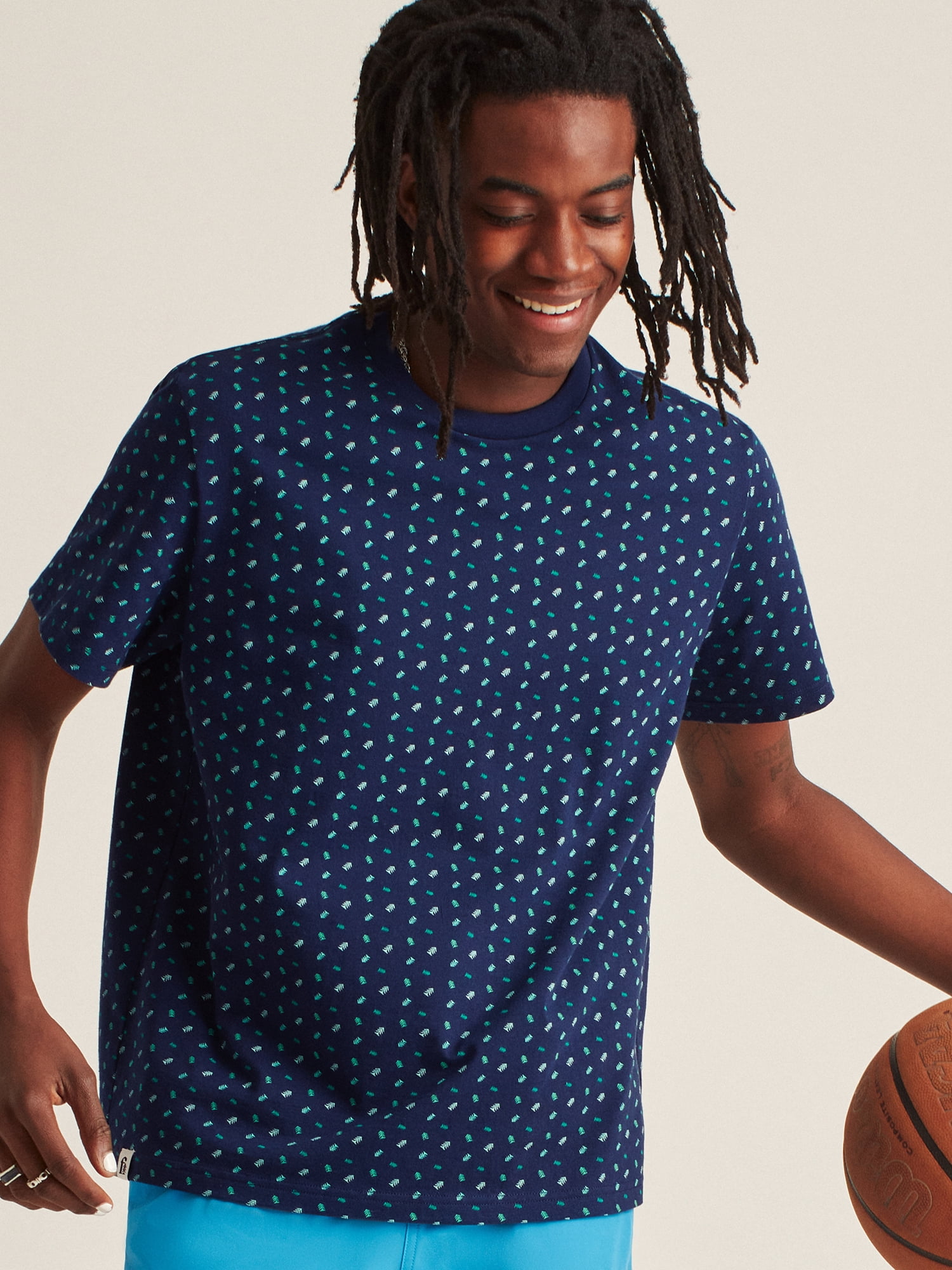 Bonobos Fielder Men's and Big Men's Short Sleeve Mini Tree Graphic Tee, up to 3XL