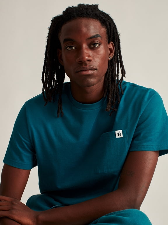 Men's and Big Men's Short Sleeve Pocket Tee, up to 3XL