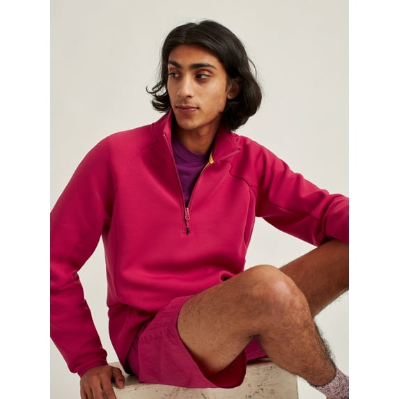 Bonobos Fielder Men's and Big Men's Tech Fleece Half Zip, up to 3XL