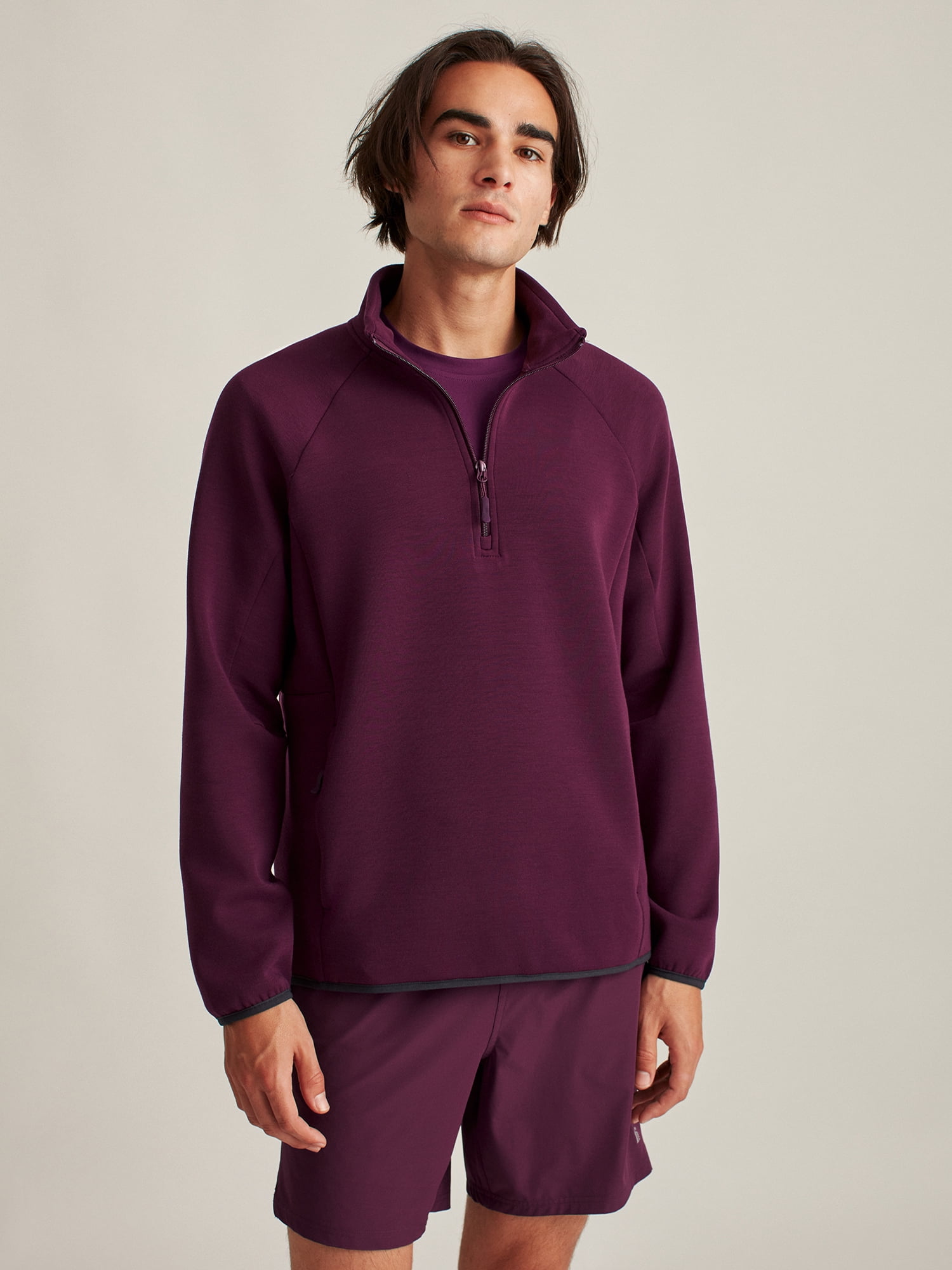 Bonobos Fielder Men's and Big Men's Tech Fleece Half Zip, up to 3XL