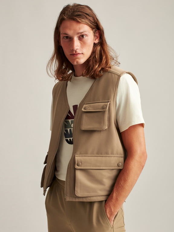 Men's and Big Men's Utility Cargo Vest, up to 3XL