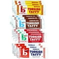 thumbnail image 1 of Bonomo Turkish Taffy Variety Bundle, 12 Pack (4 Flavors), Strawberry Taffy, Vanilla Taffy, Chocolate Taffy, Banana Taffy, Individually Wrapped Taffy Candy, The Hampton Candy Company, 1 of 5