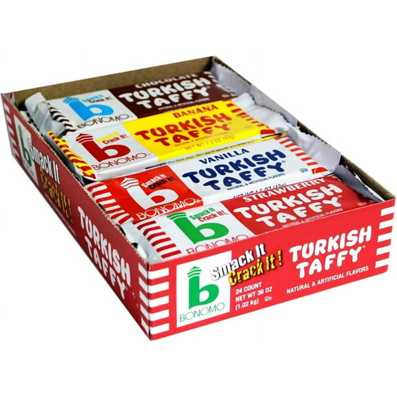 Bonomos Turkish Taffy - Assorted Variety Pack 24Ct.