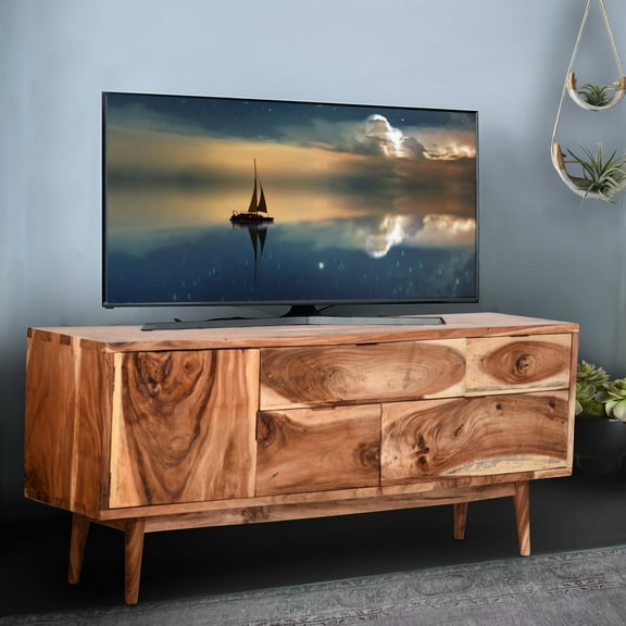 Bononia Live Edge Suar Wood Buffet with 1 door/4 drawers