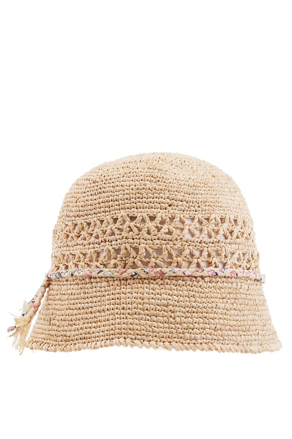 Fania Raffia Hat, Size 5