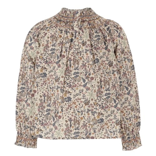 Bonpoint Girls Petale Smocked Liberty Fabric Blouse, Size 10Y