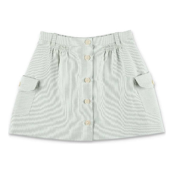 Bonpoint Girls Stripe Pattern Short Skirt, Size 8