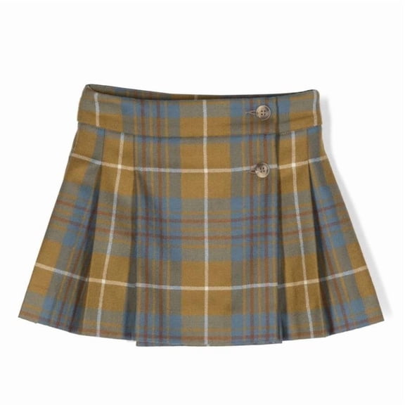 Bonpoint Kids Check Print Talissa Pleated Skirt, Size 4Y