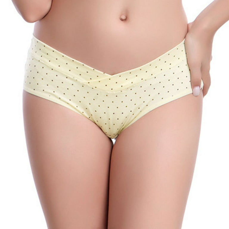 Bonrich 3pcs Cotton U-Shaped Low Waist Maternity Underwear Pregnant Women  Panties Pregnancy Briefs