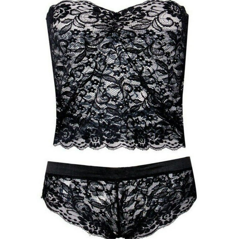 Bonrich Sexy Women's Lace underwear Bra Briefs Panty Set Lingerie Nightwear  Sleepwear