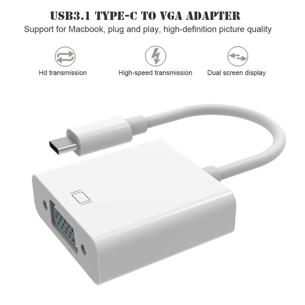 Macbook Usb To Vga Chromebook Bonrich USB Type C To VGA Cable