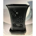 thumbnail image 1 of Bonsai Boy 6.5” x 6.5” x 9” Square Black Ceramic Orchid Pot with Attached Humidity Drip Tray, 1 of 1