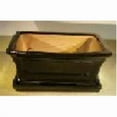 thumbnail image 1 of Bonsai Boy L240 Rectangle Ceramic Bonsai Pot with Attached Humidity & Drip Tray - Professional Series, Black, 1 of 1