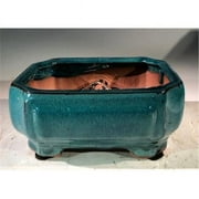 Bonsai Boy L351 Ceramic Bonsai Pot - Professional Series, Blue & Green - Rectangle