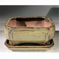 thumbnail image 1 of Bonsai Boy L363 6 x 4.5 x 3 in. Ceramic Bonsai Pot, Olive Green - Rectangle, 1 of 1