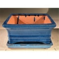 thumbnail image 1 of Bonsai Boy L370a 6 x 4.5 x 3 in. Ceramic Bonsai Pot with Humidity Drip Tray, Blue - Rectangle, 1 of 1