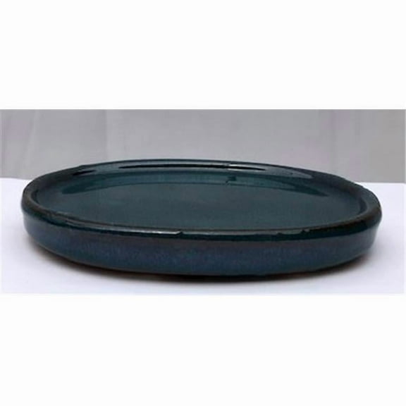 Bonsai Boy T1009 Ceramic Humidity & Drip Tray, Blue - Oval