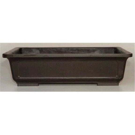 Bonsai Boy e1425 Mica Bonsai Pot, Brown - Rectangle