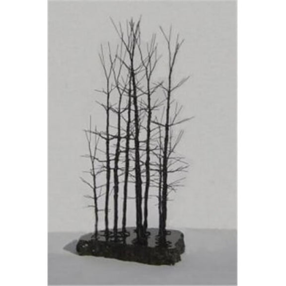 Bonsai Boy w053 Wire Bonsai Tree Sculpture - Forest Scene, Black