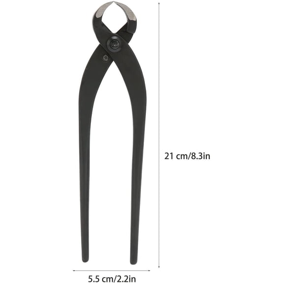 Bonsai Concave  Cutter, 210mm Long Hand Tool Forged Knob Cutter Professional Steel Trim Pliers for Flowers Fruit Trees