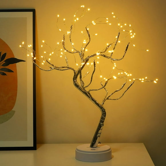 Bonsai Fairy Spirit Tree Light 20 Inch 108 LED, DIY Adjustable Artificial Tree Lamp, USB/Battery Powered Aesthetic Decor for Living Room Bedroom Christmas Party Gift, Warm White