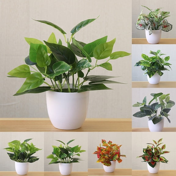 Bonsai Flower Artificial Plants Fake Bonsai Decoration Fake Plants Flower Potted Ornament Foliage Plant Home Office Decor E Smile Home