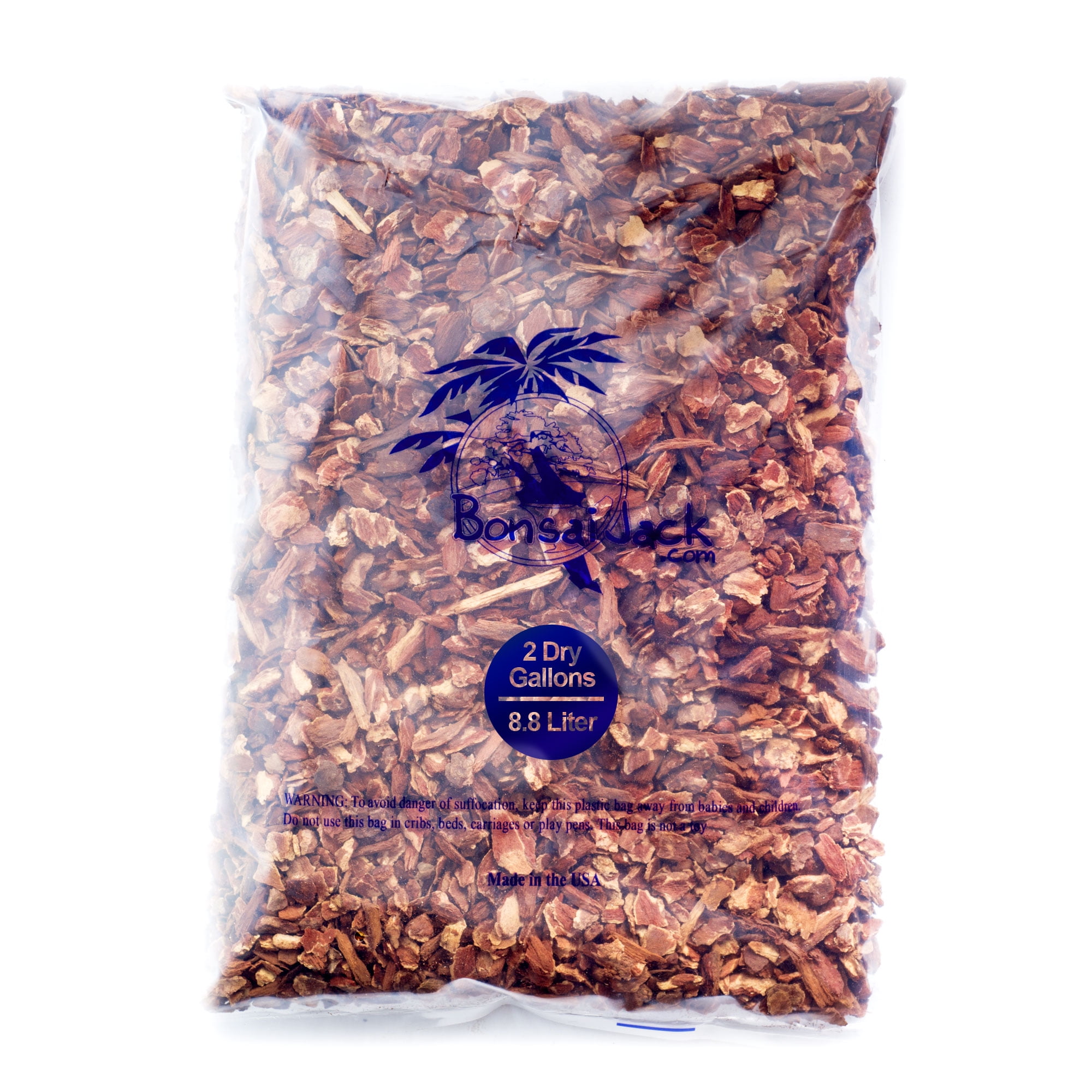 Bonsai Jack 1/4 Inch Douglas Fir Bark Fines, 2 Gallons