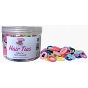 Bonsai Kids Colorful Hair Ties, Elastic No-Crease Ponytail Holders for Girls and Teens, Multi-Color, 100 Count