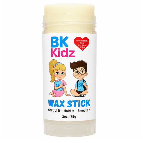 BK Kidz Hair Wax Stick for Kids, Natural Ingredients, 2.0 oz