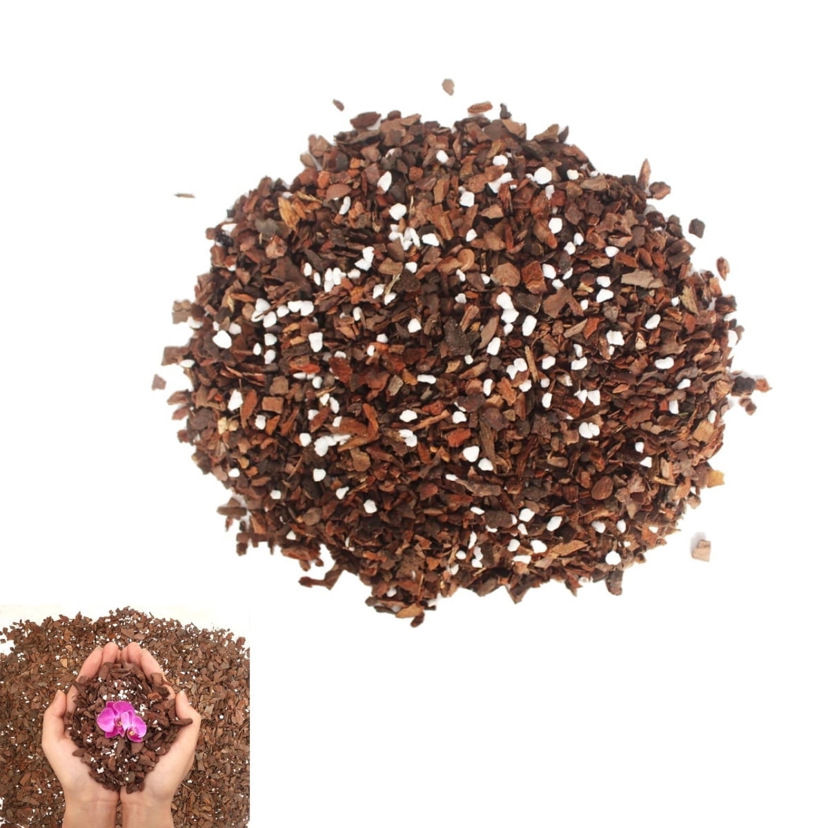 Bonsai Mix Soil,QZS Durable Bark Mulch Perlite Stone Soil,Portable Orchid Repotting Kit for Indoor,Indoor Potting Medium for Plant Root Climbing
