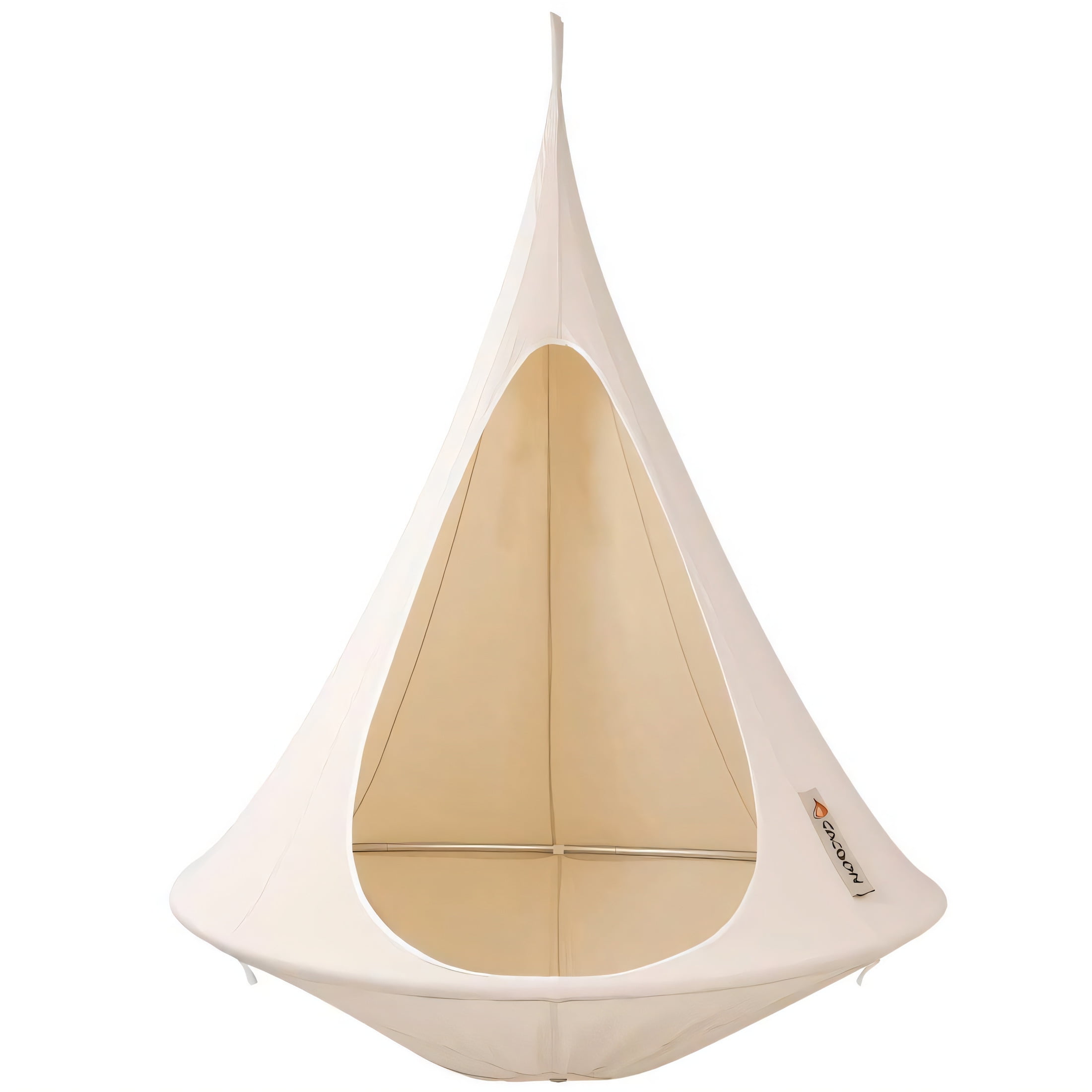 Natural White Hanging Hammock Chair with Aluminum Ring