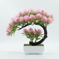 thumbnail image 1 of Bonsai Pine Tree*1 Pot Clearance! Bonsai Tree Potted Artificial Bonsai Tree with Cement Pot Home and Decor Table Desk, 1 of 4