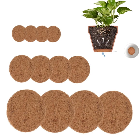 Bonsai Pot Bottom Coconut Mat,QZS Coconut Fiber Planter Liner,15pack of Plant Drainage Pad Replacement for Indoor and Outdoor,2/3.9/5.9in
