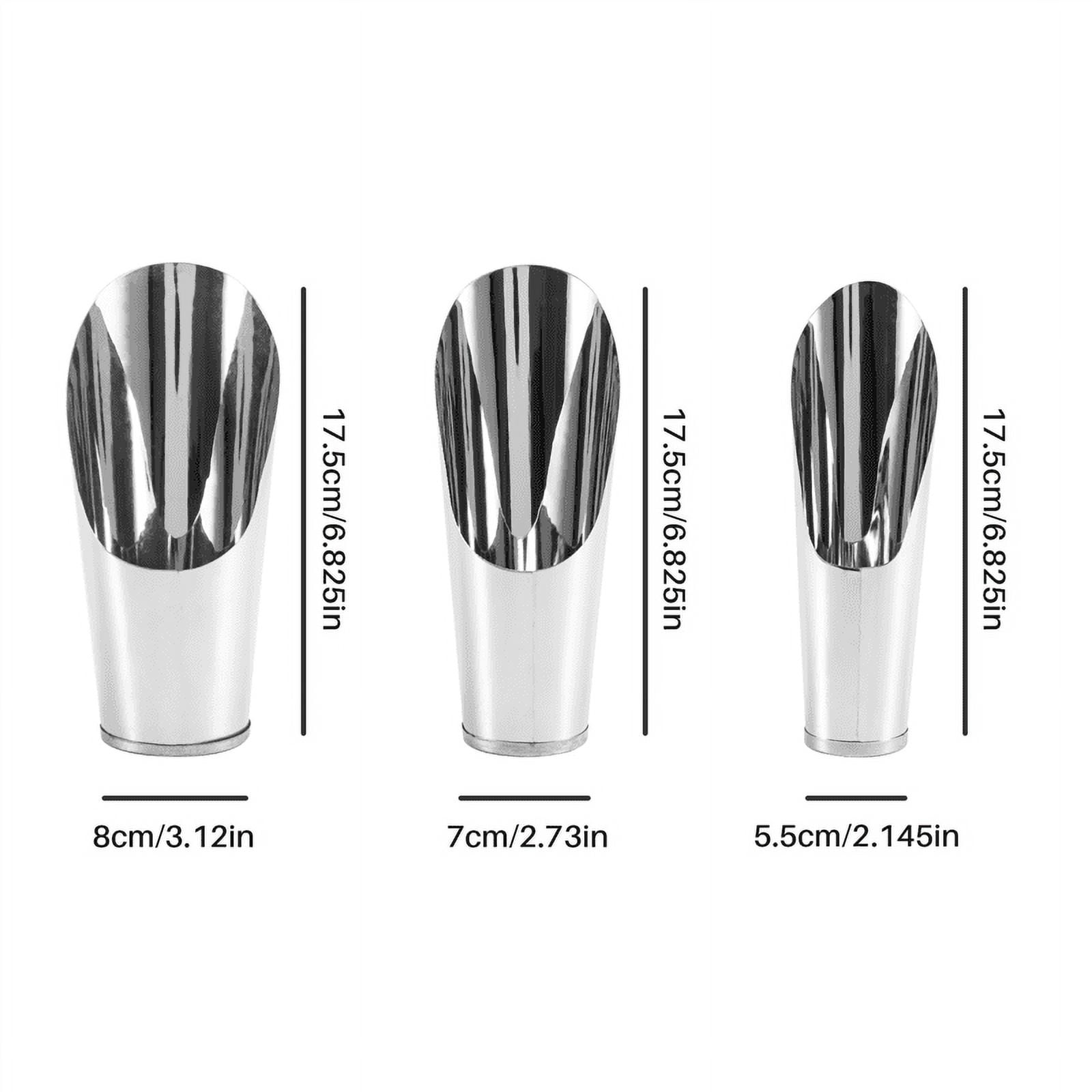 Bonsai Soil Scoop Metal 3 Pcs Set ,Stainless Steel Garden Hand Soil , Professional Bonsai Tool