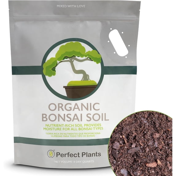 Bonsai Soil by Perfect Plants - 8qts. | Premium All-Purpose Mix | Perfect for All Bonsai Tree Varieties